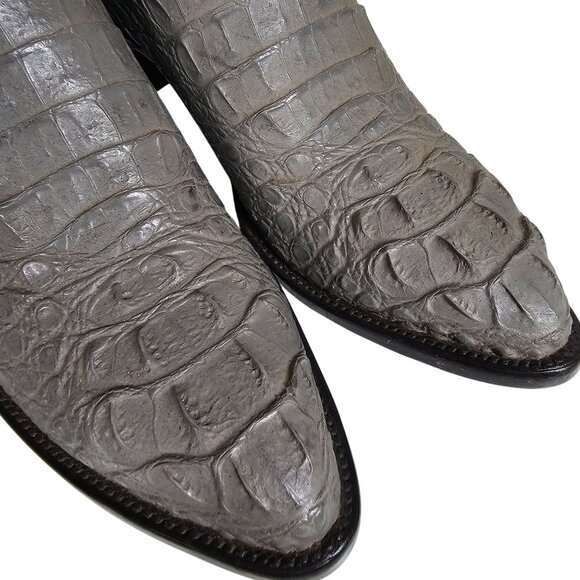 Sedona West Vintage Women's Western Gray Alligator Leather Boots 9D - Picture 12 of 16
